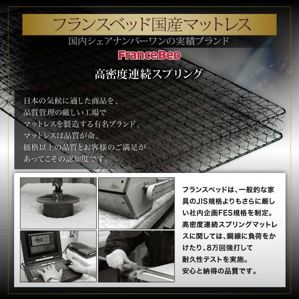 日本製造 ブラックモダンベッド プレミアムポケットコイルマットレスセット ダブル 組立設置付