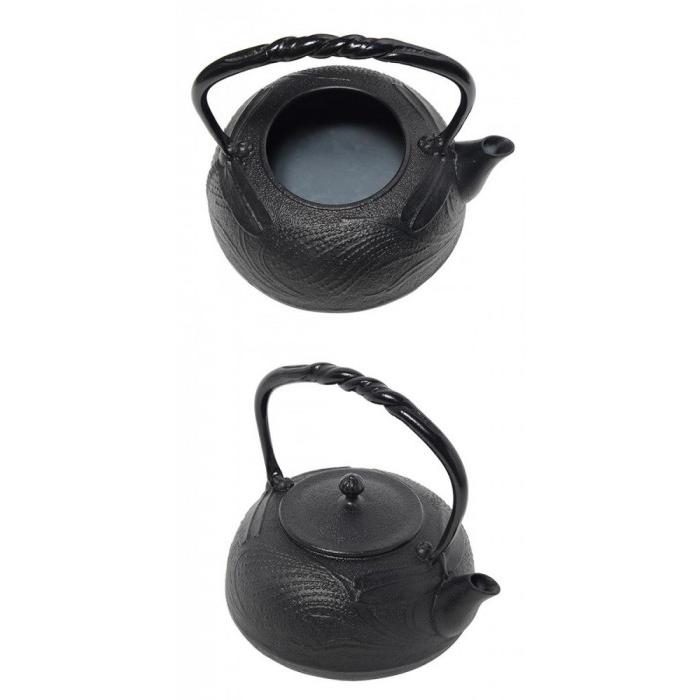 南部鉄器 宝生堂 鉄瓶(鉄蓋) とんぼ 黒 1.2L 700100の画像