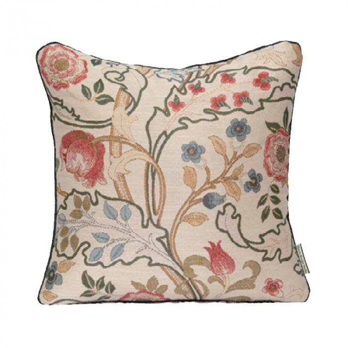 川島織物セルコン Morris Design Studio マリーイザベル 背当クッションカバー 45×45cm LL1725 R レッドの画像