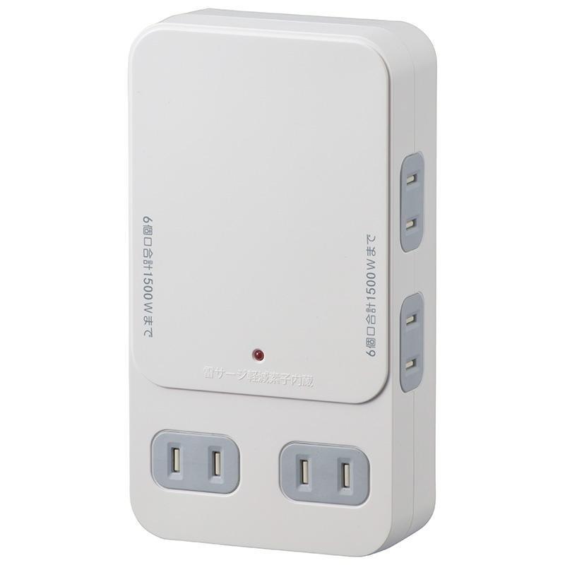 OHM 増設用壁タップ 6個口 HS-AK6B-W | ブランド登録なし | 01