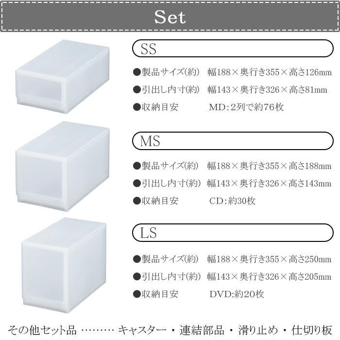 収納用品 クリアモジュール 6個セット D2SC-SS2MS2LS2+KCLの画像