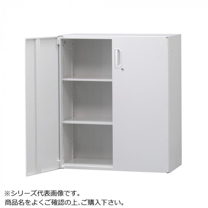 豊國工業 壁面収納庫浅型両開きH1050(下置) ホワイトHOS-HRDSX BN-90色(ホワイト)の画像