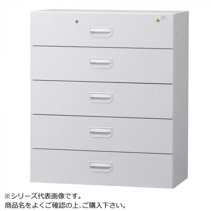 豊國工業 壁面収納庫浅型ラテラル5段 ホワイト HOS-L5SX BN-90色(ホワイト)の画像