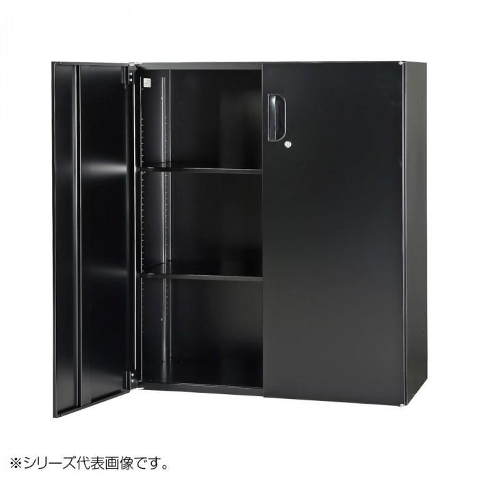 豊國工業 壁面収納庫浅型両開きH1050(下置) ブラック HOS-HRDSX-B CN-10色(ブラック)の画像