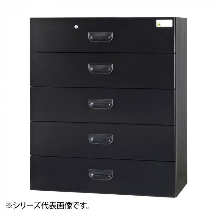豊國工業 壁面収納庫浅型ラテラル5段 ブラック HOS-L5SX-B CN-10色(ブラック)の画像