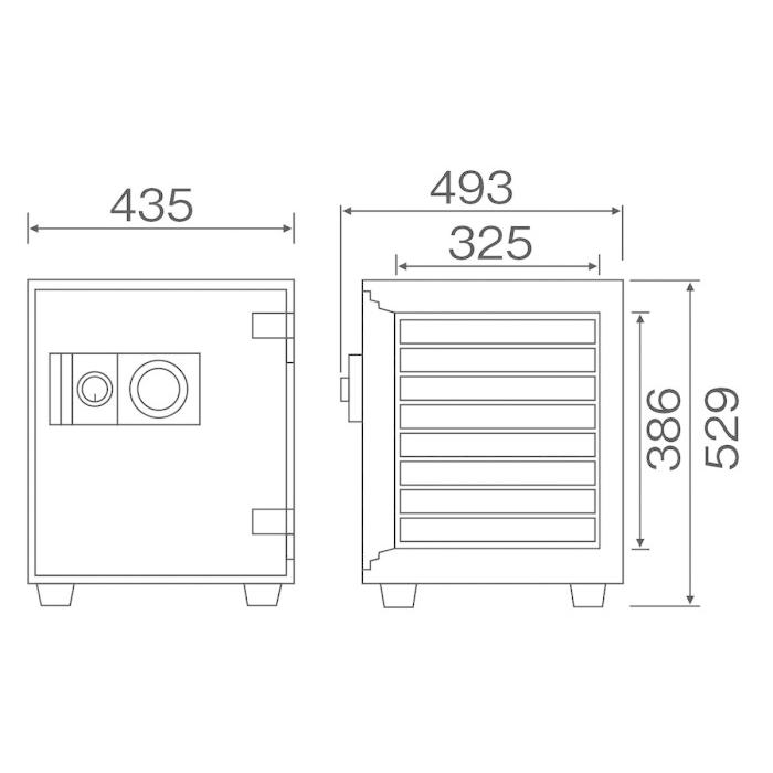 ダイヤセーフ　家庭用耐火金庫　ダイヤルロック(ダイヤルタイプ)　D52-8