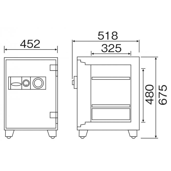 ダイヤセーフ 家庭用耐火金庫 ダイヤルロック(ダイヤルタイプ) DT68-DX_1