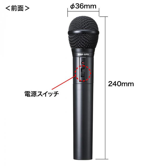 サンワサプライ ワイヤレスマイク MM-SPAMP4/7用 MM-SPHMW4_5