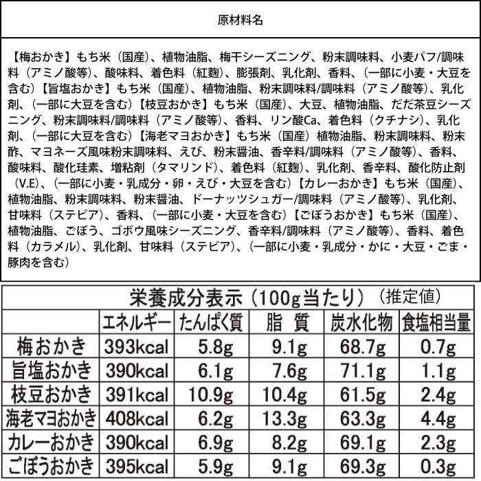 金澤兼六製菓 6種類のおかき 金澤小町 KMC-30R : シャイニングストア