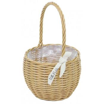 村田屋産業 PPラタンバスケット 丸型 Natural S 3182 : シャイニング