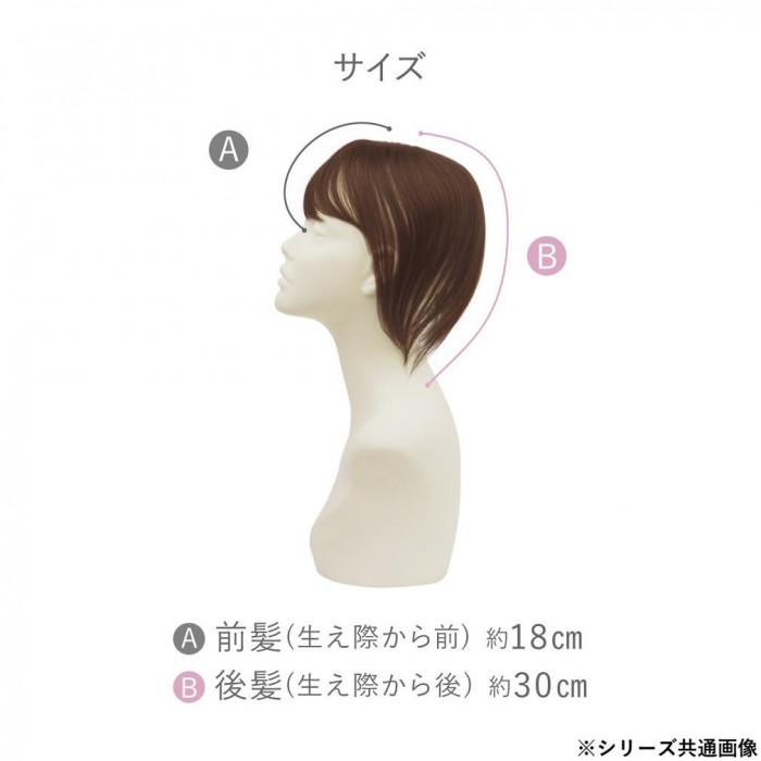 プリシラ 白髪かくしウィッグ 人毛100％ ロング 人毛ナチュラルブラック ST-102-ZBBKの画像