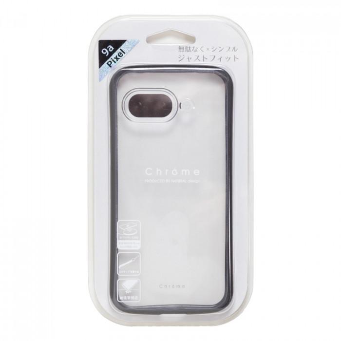 GooglePixel9a専用背面型ケース Chrome-CLEAR Black GP9a-CHC02