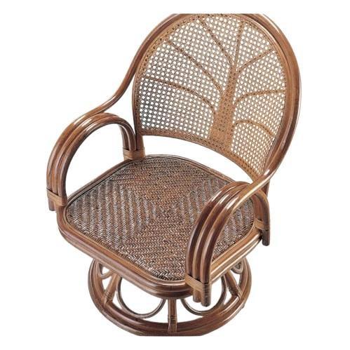 今枝商店 Romantic Rattan 籐回転座椅子 ミドルハイタイプ S583B