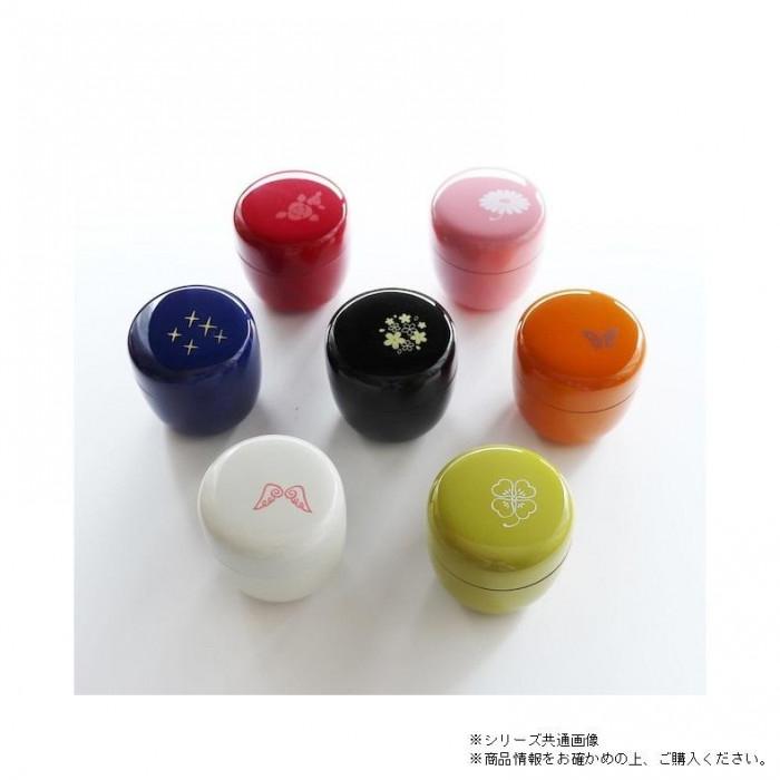 茶道具 中棗(ナツメ) カラー 内蓋付き 絵付き 星(ブルー