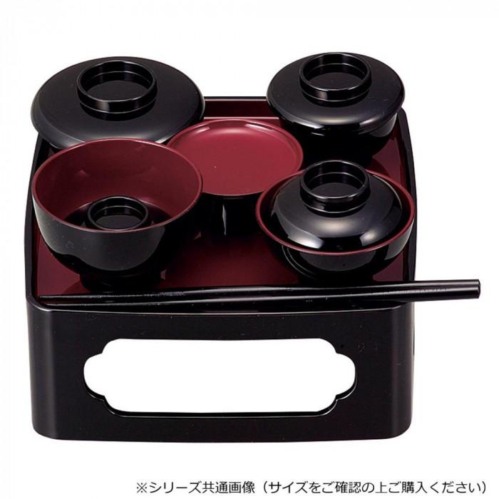 仏膳 お椀並べ方印刷付 8.0寸 黒(内朱) 4306800400011 : シャイニング