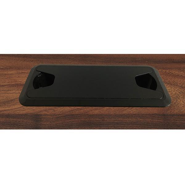 井上金庫販売 オフィス用テーブル W1000 本体BK/天板ウォールナット GSH-B107 WN_1