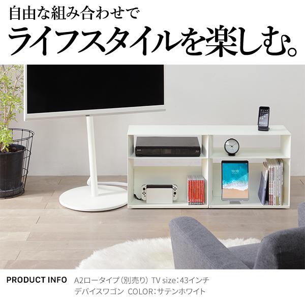 WALL デバイスワゴン A2対応  PS5 PS4 収納 収納家具 配線整理 コードカバー付き スチール製 WALLシリーズ SEVENSTAND セブンスタンドの画像