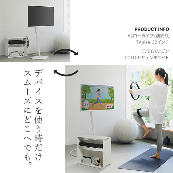WALL デバイスワゴン A2対応  PS5 PS4 収納 収納家具 配線整理 コードカバー付き スチール製 WALLシリーズ SEVENSTAND セブンスタンドの画像