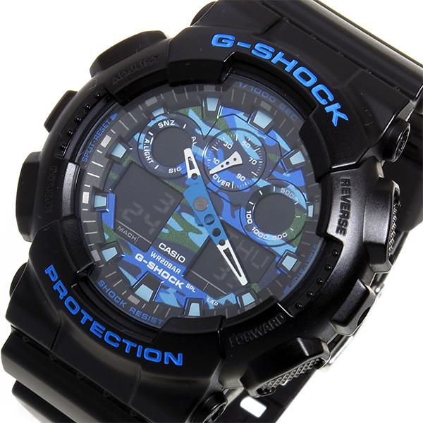 カシオ Gショック G-SHOCK クオーツ メンズ 腕時計 GA-100CB-1A ブルーカモフラ ブルー｜shiningstore｜02