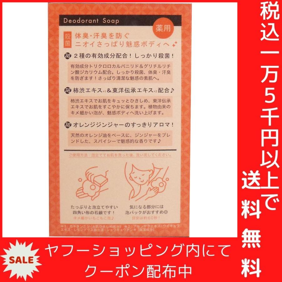 柿渋エキス配合 薬用デオドラント アロマティックソープ 100g｜shiningstore｜03