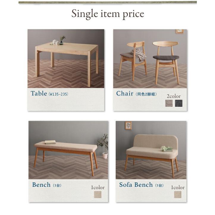 北欧デザイン スライド伸縮テーブル ダイニングセット SORA ソラ