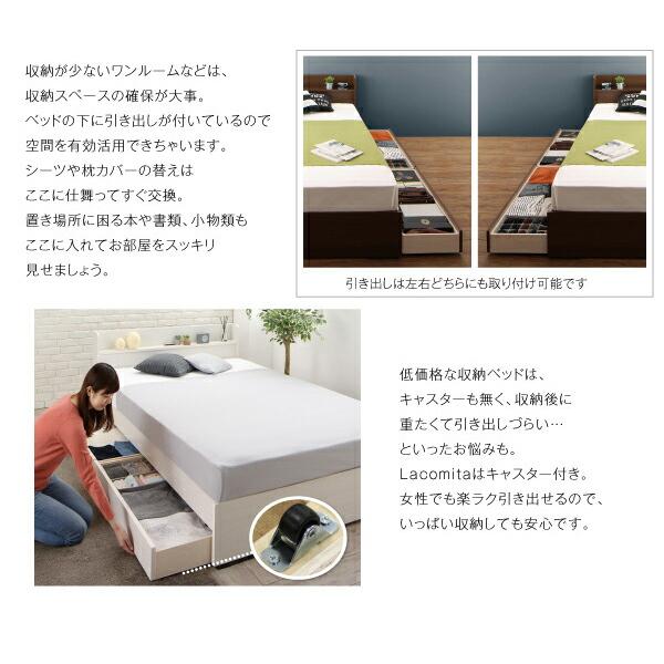 工具いらずの組み立て・分解簡単収納ベッド ベッドフレームのみ