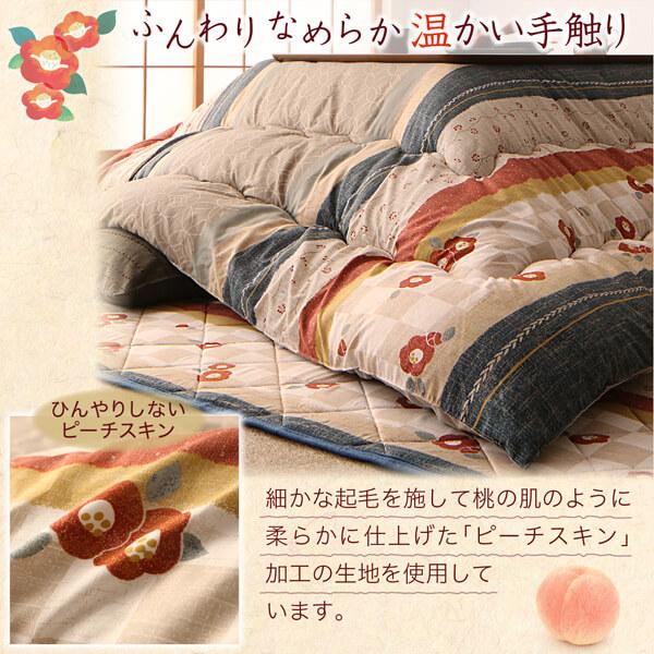 ブランド登録なし - 和レトロこたつ布団 掛布団\u0026敷布団2点仕かける 4尺矩形(80×120糎)天板相応う