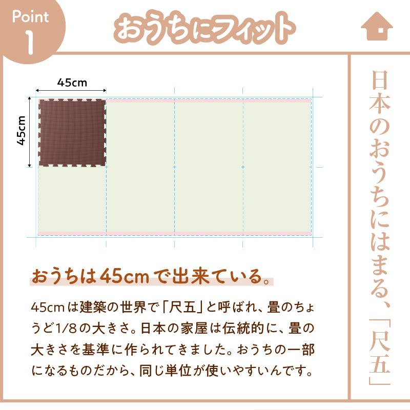ジョイントマット ジョイント マット 木目 木目調 大判 厚手 フロアマット プレイマット フローリング 防音 床暖房 フリーカット 8畳 10mm厚_10