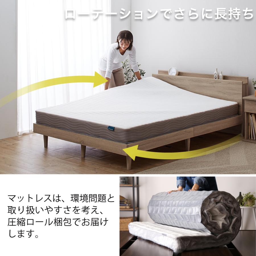 未使用訳あり　真空圧縮ロールでお届け 　匠モデルマットレス　セミダブル　ブラック CospaSleep スプリングマットレスシリーズ 匠モデル ダブル マットレス