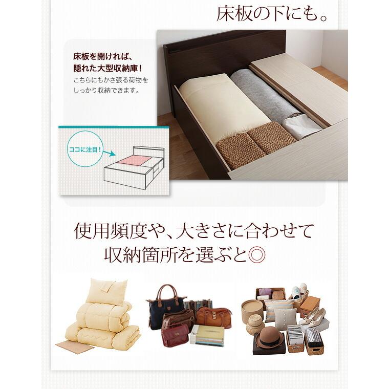 収納付きベッド シングルベッド セミダブルベッド 収納 収納付き 収納ベッド 大容量 収納ボックス 布団 敷き布団 ベッドフレームのみ セミダブル 組立設置付_12