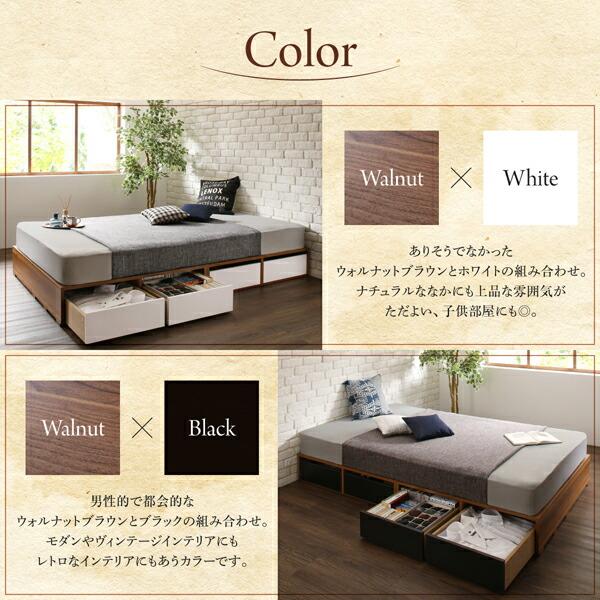 布団で寝られる おしゃれなヴィンテージ・モダン風 スタンダードポケットコイルマットレス付き 引き出しなし セミダブル 組立設置付_12