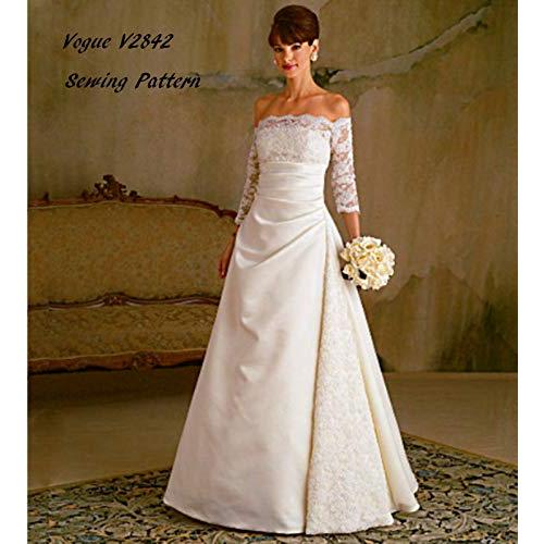 vogue patterns】ウェディングドレス型紙 サイズ:US6-8-10 vogue patterns】ウェディングドレス型紙 サイズ:US6-8-10
