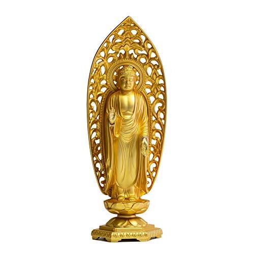 仏像 釈迦如来 15.7cm(金メッキ/24金) 仏師：牧田秀雲 原型＿『曹洞宗 