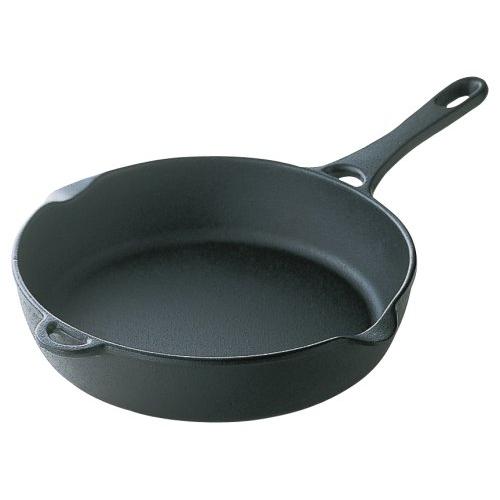 大幅値引き！LAVA 黒い鋳鉄製フライパン 岩鋳 Iwachu フライパン21 黒焼付 内径21cm IH対応 南部鉄器 24011 黒