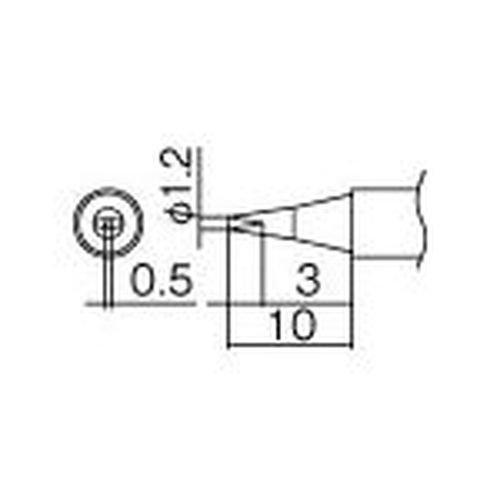 (未使用･未開封品)　白光 コテサキ/1.2Dガタ T12D12 tu1jdyt 白光(HAKKO) コテサキ/1.2Dガタ T12D12 : Shining Today - 通販