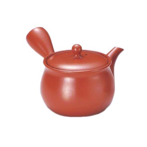 常滑焼3-193間宮 16号朱泥新袋無地深蒸急須 AM-T097 : Shining