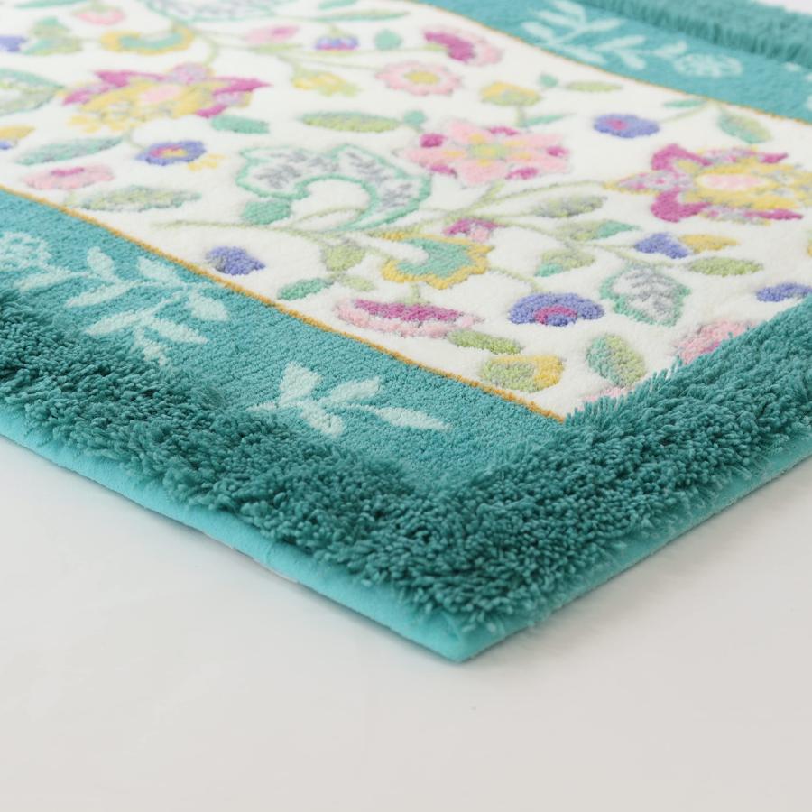 川島織物セルコン MINTON ミントン キッチンマット リーガルハドンホールII グリーン 50X200cm FT1590 日本製 洗えるの画像