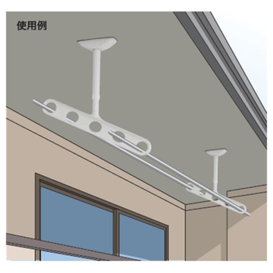 川口技研(Kawaguchigiken) 軒天用物干し ホスクリーン ZAN-0750-DB ダークブロンズ 2本1組の画像