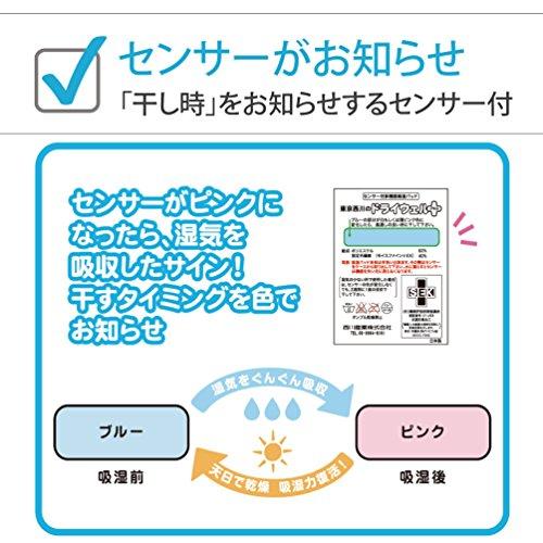 nishikawa 【 西川 】 洗える除湿シート ダブル 日本製 シリカゲルを超える吸湿力 吸湿センサー付 除湿マット 消臭 ドライウェルプラス｜shiningtoday｜05