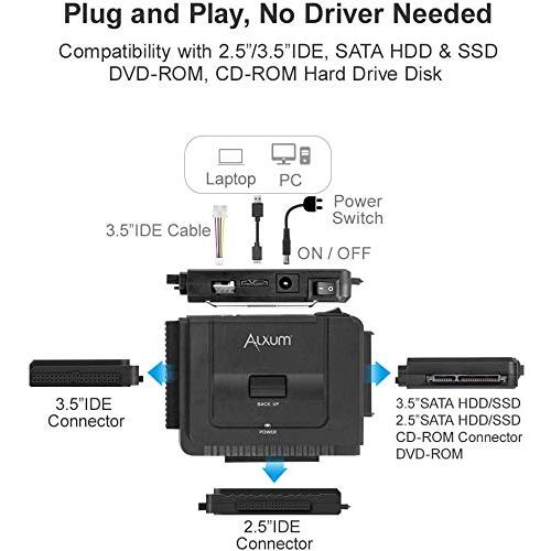 Alxum IDE SATA 変換アダプタ 両方対応 USB-A IDE USB変換ケーブル 2.5/3.5インチHDD SSD 光学ドライブに対応｜shiningtoday｜05