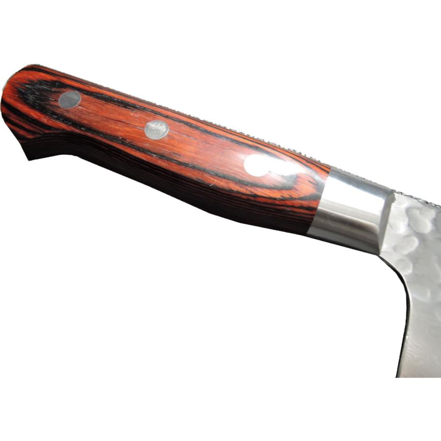 堺孝行 槌目ダマスカス VG10割込み 33層 三徳180mm : Shining