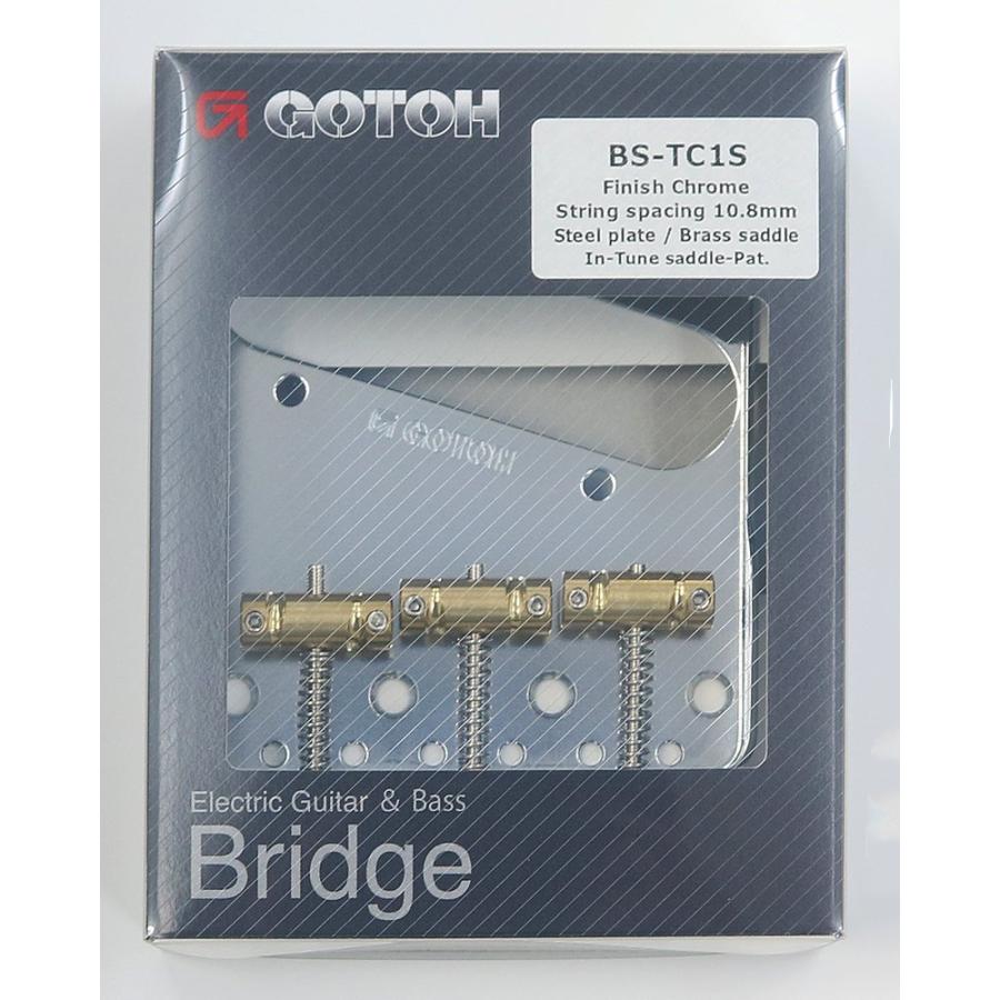 GOTOH TLタイプブリッジ、In-Tuneサドル、クローム(PBS-TC1SC) BS-TC1S-C_1