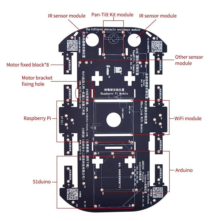 【在庫セール】Arduino /ラズベリーパイ用4 TTモーター付き4WDロボッ earth-c_s-b07f759t89-20240324