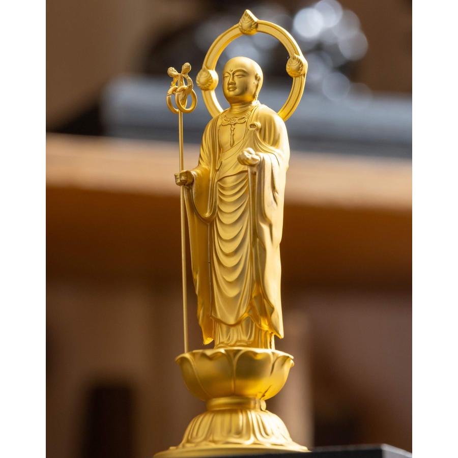 仏像 地蔵菩薩 10.5cm(金メッキ/24金) 仏師：牧田秀雲 原型＿『安産