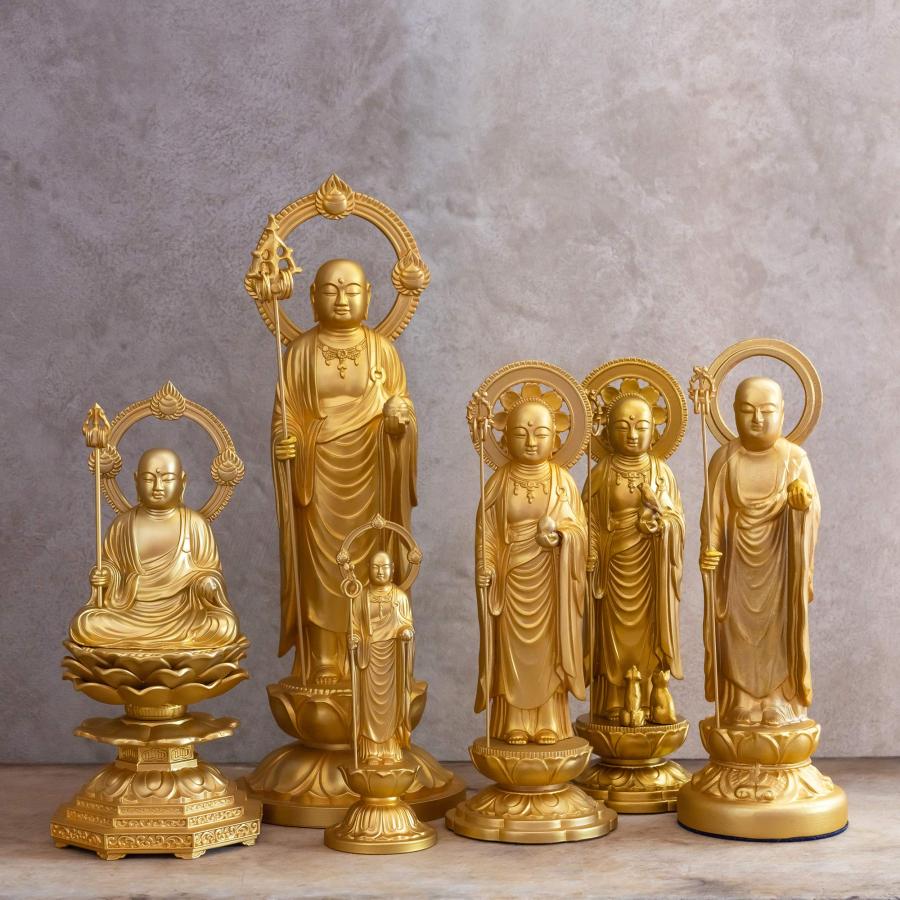 仏像 地蔵菩薩 10.5cm(金メッキ/24金) 仏師：牧田秀雲 原型＿『安産
