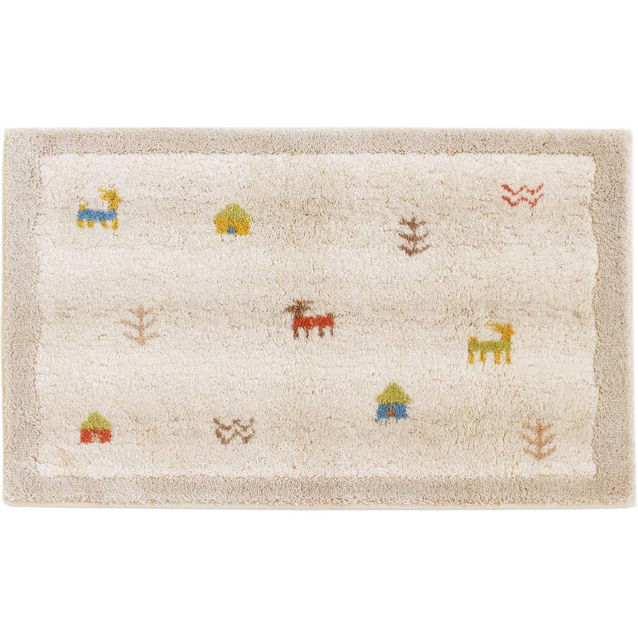 【色: ベージュ】オカ(OKA) 玄関マット ベージュ 約45cm×75cm 洗 オカ(OKA) 玄関マット ベージュ 約45cm×75cm 洗える コーナー