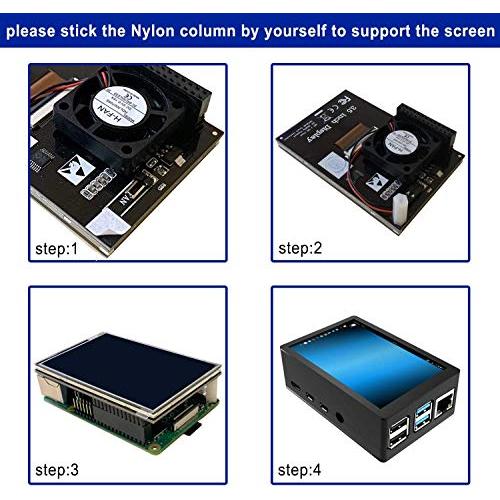 For Raspberry Pi 4 ディスプレイ 3.5 インチ LCD モニターTFTスクリーンタッチスクリーンそしてケース ヒートシンク｜shiningtoday｜03