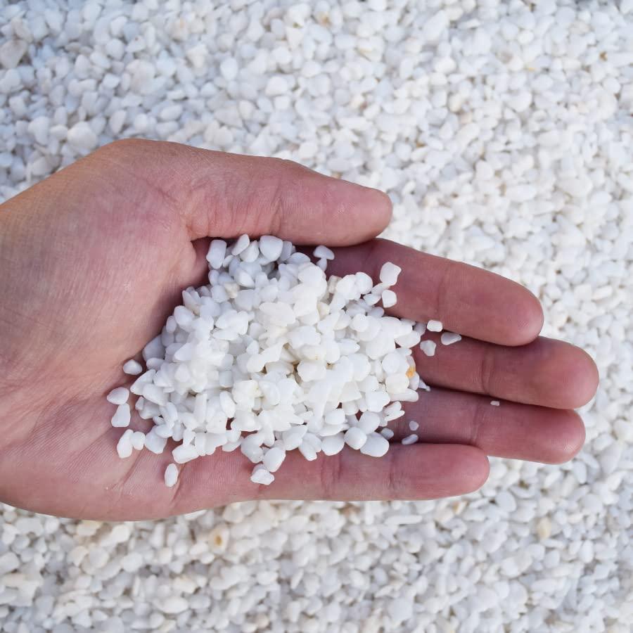 高級玉砂利 1分（3mm〜5mm）800g 白玉石 砂利 砕石 玉石 玉砂利 庭石