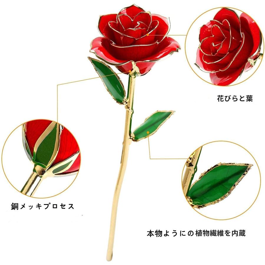 誕生日 プレゼント 女性 人気花 バラ 造花 薔薇 一輪 ギフト ローズ 硬い花 枯れない花 プリザーブド フラワー 彼女 母親 敬老の日 バレンタイ｜shiningtoday｜04