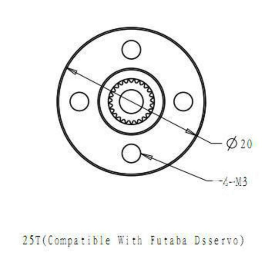 25Kg二軸サーボ 教育娯楽ロボットサーボ スマートロボットサーボ (1 80